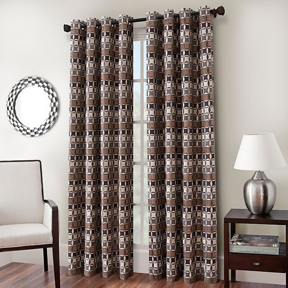 Selling Cadence Chenille Jacquard Curtain Panels